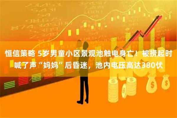 恒信策略 5岁男童小区景观池触电身亡！被捞起时喊了声“妈妈”后昏迷，池内电压高达380伏