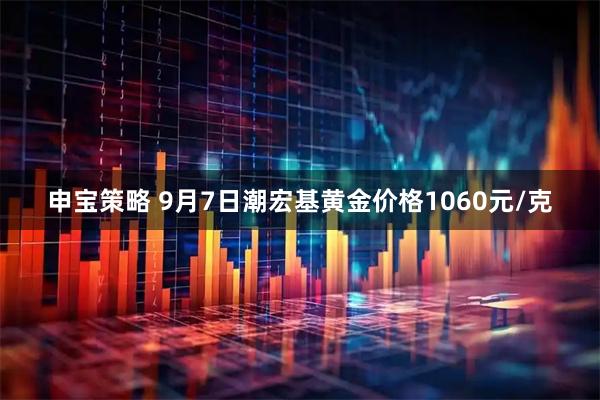 申宝策略 9月7日潮宏基黄金价格1060元/克